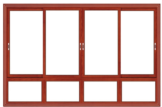 Couleur rouge imperméable coulissante de cerise de Windows d'aluminium intérieur de double en verre de flotteur