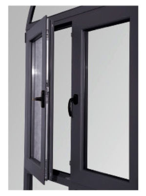 Verre trempé remplaçant OIN gris-foncé 9001/CE de Windows de double tissu pour rideaux en aluminium