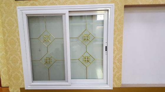 Coupure thermique coulissante en aluminium de Windows de verre trempé de salon avec l'auvent